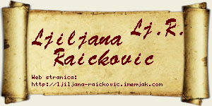 Ljiljana Raičković vizit kartica